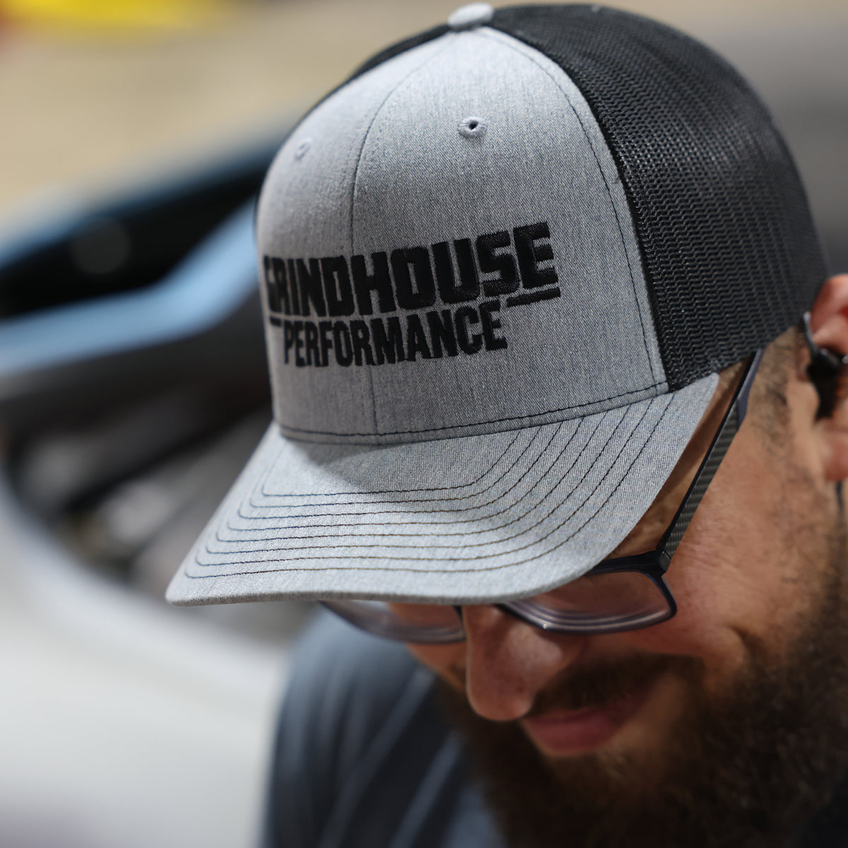 Grindhouse Performance Trucker Cap (Black/Grey)